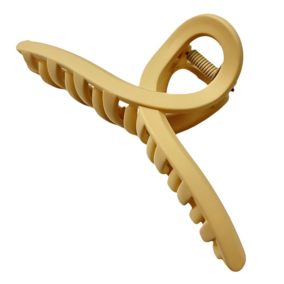 Klamra do Włosów Kremowa Długa XXL Spinka Francuska Matowa Lekka Wytrzymała