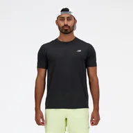 Koszulki męskie - Koszulka męska New Balance MT41253BK  czarna - miniaturka - grafika 1