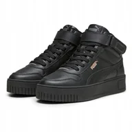 Buty sportowe damskie - Buty damskie wysokie jesienne Puma Carina Street Mid 39233702 czarne 41 - miniaturka - grafika 1