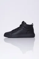 Sneakersy męskie - Sneakersy czarne wyższe skórzane Chunky Calvin Klein Jeans YM0YM01120 44 - miniaturka - grafika 1