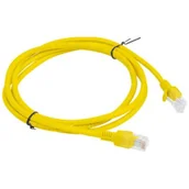 Kable miedziane - LANBERG Patch cord UTP kat.5e 1,5m żółty PCU5-10CC-0150-Y - miniaturka - grafika 1