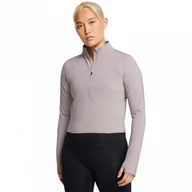 Koszulki i topy damskie - Damski longsleeve do biegania Under Armour UA Launch Elite Half Zip - beżowy - miniaturka - grafika 1