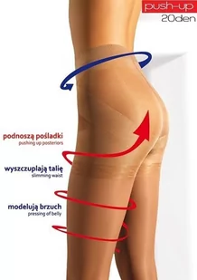 RAJSTOPY MONA PUSH-UP 20 (kolor antilope, rozmiar 4) - Rajstopy - miniaturka - grafika 1