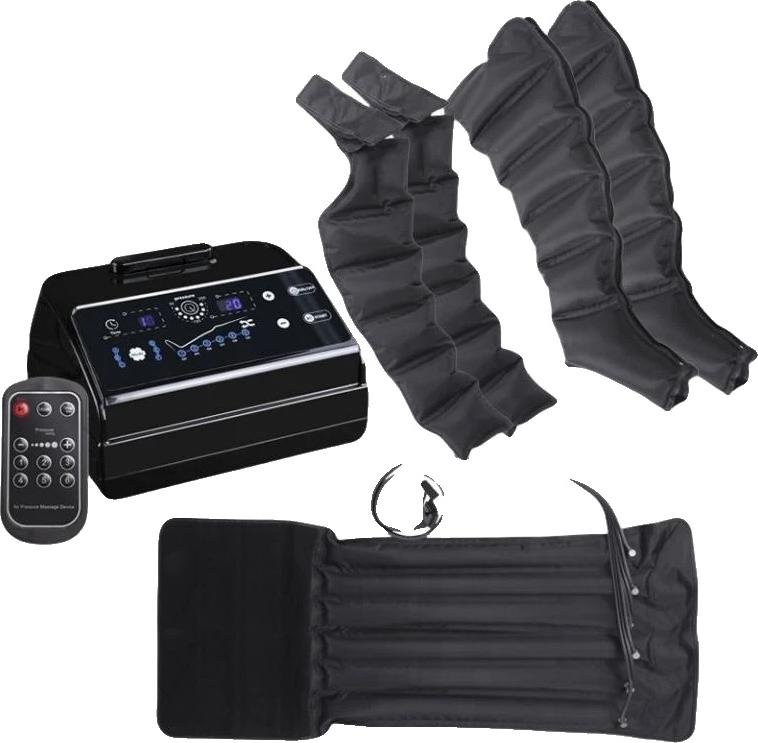 Masażer kompresujący powietrze, poprawa krążenia krwi, redukcja obrzęków, wtyczka UE