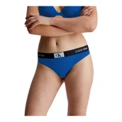 Majtki damskie - CALVIN KLEIN STRINGI DAMSKIE MAJTKI THONG 1P KOBALTOWE r.XS - miniaturka - grafika 1