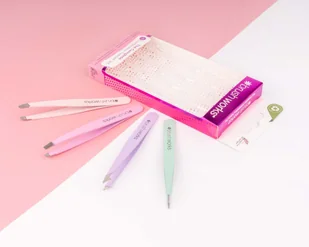Brush Works Brush Works Combination Tweezer Set Zestaw 4 Pęset Kosmetycznych 5060455142828 - Sztuczne rzęsy i akcesoria - miniaturka - grafika 5