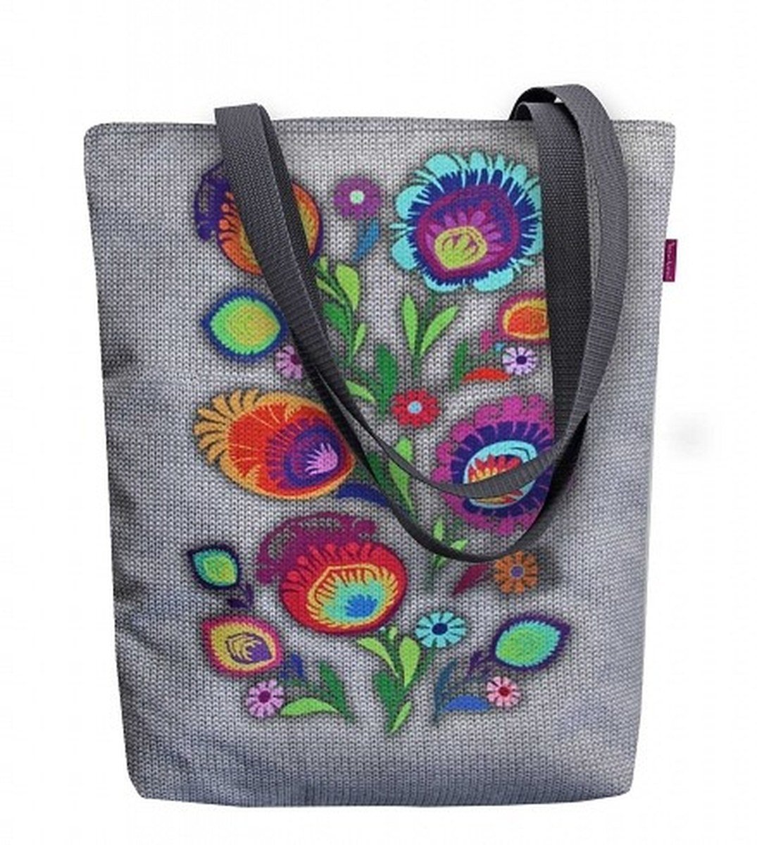 Torebka płócienna Sunny, nadruk regionalny Hanka – shopperka damska, wodoodporna, zamek, mieści A4, udźwig do 10 kg, polska produkcja, ARCO Design