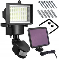 Lampy ogrodowe - MOCNA LAMPA SOLARNA LED ULICZNA Z OSOBNYM PANELEM 250W DO OGRODU NA ŚCIANĘ - miniaturka - grafika 1