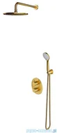 Baterie umywalkowe - Omnires Y System prysznicowy podtynkowy termostatyczny złoto szczotkowane SYSYT05GLB | - miniaturka - grafika 1