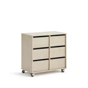 Meble do szkół i przedszkoli - Regał szkolny CASPER, 6 szuflad, brzoza - miniaturka - grafika 1