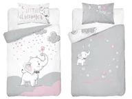 Pościel dla dzieci - Detexpol, Maya Moo, Pościel do łóżeczka, bambusowa, Słonik, 100x135 - miniaturka - grafika 1