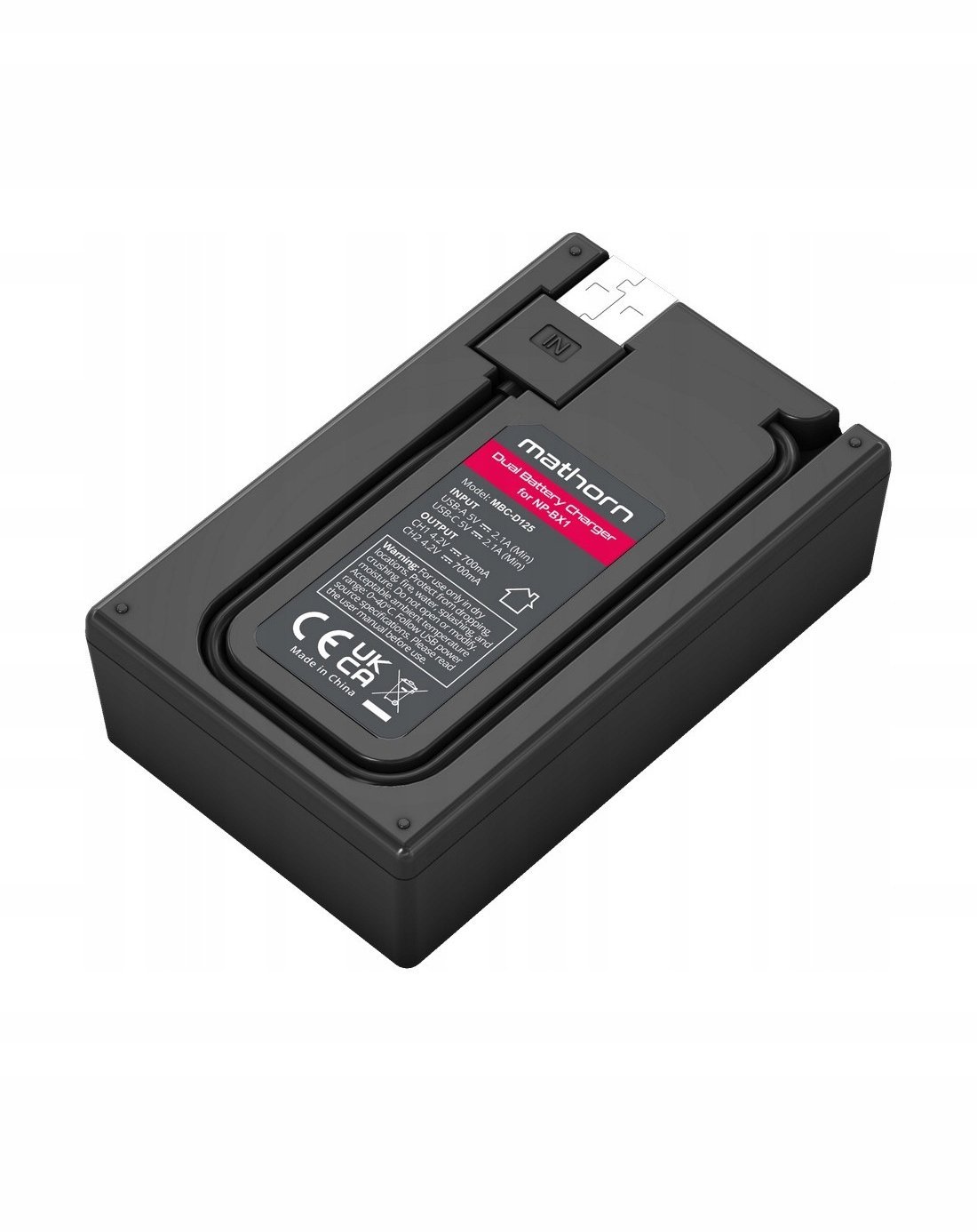 Ładowarka do aparatu Mathorn Ładowarka dwukanałowa Mathorn MBC-D125 USB-C do Sony NP-BX1