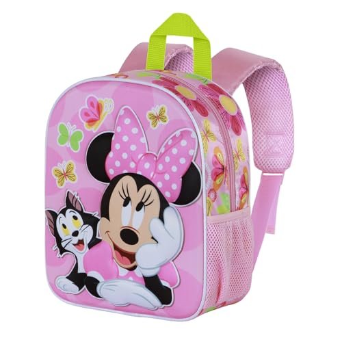 Disney Minnie Mouse Kitten-Elite plecak 3D, różowy, 25 x 30 cm, pojemność 7 l, Różowa Myszka Minnie, Jeden rozmiar, Plecak Elite 3D