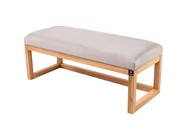 Ławki do przedpokoju - Emra Wood Design, Ławka na buty LPG-2 65 cm, naturalne siedzisko gładkie, srebrny - miniaturka - grafika 1