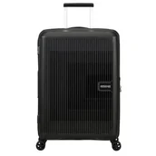 Walizki - Walizka średnia poszerzana American Tourister AeroStep - black - miniaturka - grafika 1