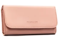 Portfele - Różowy portfel damski 4U CAVALDI modny duży na karty gotówkę poziomy na zatrzask - miniaturka - grafika 1
