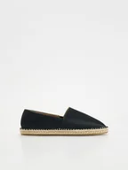 Espadryle damskie - Reserved - Espadryle z plecionką - czarny - miniaturka - grafika 1