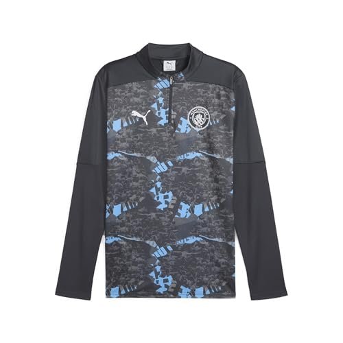 PUMA Męska koszulka Manchester City Pre Match Quarter Zip Top 2024, Szary chłodny/szary, L