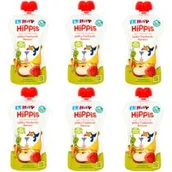 Desery dla dzieci - Hipp Mus owocowy Jabłka-Truskawki-Banany po 6. miesiącu zestaw 6 x 100 g Bio - miniaturka - grafika 1