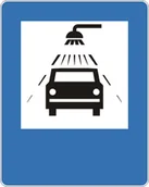 Wyposażenie miejsc publicznych - Znak drogowy informacyjny D-26B Myjnia - miniaturka - grafika 1