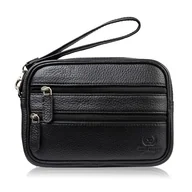 Torby męskie - Saszetka męska skórzana do ręki czarna paolo peruzzi t-129-bl - miniaturka - grafika 1