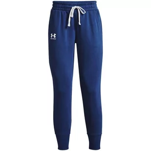 Spodnie damskie Under Armour Rival Fleece Joggers niebieskie 1356416 404-M - Spodnie damskie - miniaturka - grafika 1