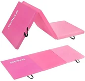 Maty do ćwiczeń - Mata gimnastyczna 180 cm różowy materac gimnastyczny FA0140 - miniaturka - grafika 1