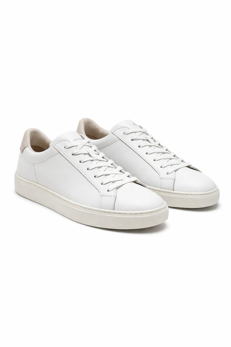 ALLSAINTS BIAŁE SPORTOWE BUTY SKÓRZANE Z ZAMSZOWYMI WSTAWKAMI 41 I3A