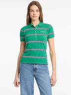 Koszulki i topy damskie - Guess Jeans Top 176097 Zielony Classic Fit - miniaturka - grafika 1