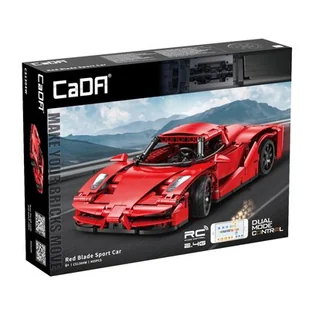 Klocki konstrukcyjne CaDA Samochód zdalnie sterowany Auto sportowe czerwone 32 cm Red Blade Sport Car Pojazd 405 elementów RC Dual Mode - Klocki - miniaturka - grafika 1