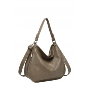 Klasyczna Shopperka Torebka Damska Beżowa LUIGISANTO V080 Taupe - Torebki damskie Klasyczna Shopperka Torebka Damska Beżowa LUIGISANTO V080 Taupe - Torebki damskie - miniaturka - grafika 1