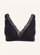 Biustonosze - Hanro Biustonosz Trójkątny Cotton Lace schwarz - miniaturka - grafika 1