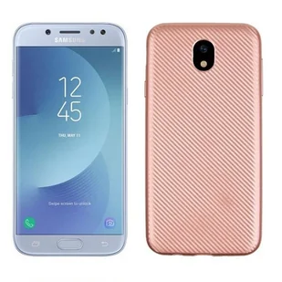 Etui Carbon Fiber Samsung J5 J530 2017 rózowo-złoty /rosegold - Etui i futerały do telefonów - miniaturka - grafika 1