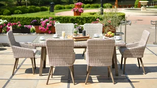 Zestaw z technorattanu MILANO 6/200 Light Beige - Meble ogrodowe - miniaturka - grafika 1