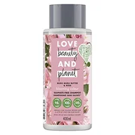 Szampony do włosów - Love Beauty And Planet Wegański szampon damski z masłem Muru Muru i różą formuła do włosów farbowanych, certyfikat wegański, 400 ml - miniaturka - grafika 1