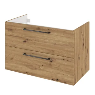 Szafka pod umywalkę wisząca Remix 90x46x58 cm brązowa złoty dąb Sensea - Szafki łazienkowe - miniaturka - grafika 1
