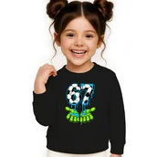 Bluzy dla dziewczynek - BLUZA DZIECIĘCA 67 SIX SEVEN PIŁKA VIRAL DLA CHŁOPCA DZIEWCZYNKI 134-140 - miniaturka - grafika 1
