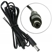 Kable - Wtyk Wtyczka Zasilacza Taśm LED DC 5,5x2,1mm Kabel Przewodem 2x0,5mm2 1,5m - miniaturka - grafika 1