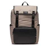 Plecaki - Plecak Tommy Hilfiger Th Lux Nylon Flap Backpack AM0AM11817 Smooth Taupe PKB - miniaturka - grafika 1