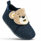 Buty dla dziewczynek - Wojtyłko kapcie dziecięce Rzepy niebieski rozmiar 24 - miniaturka - grafika 1