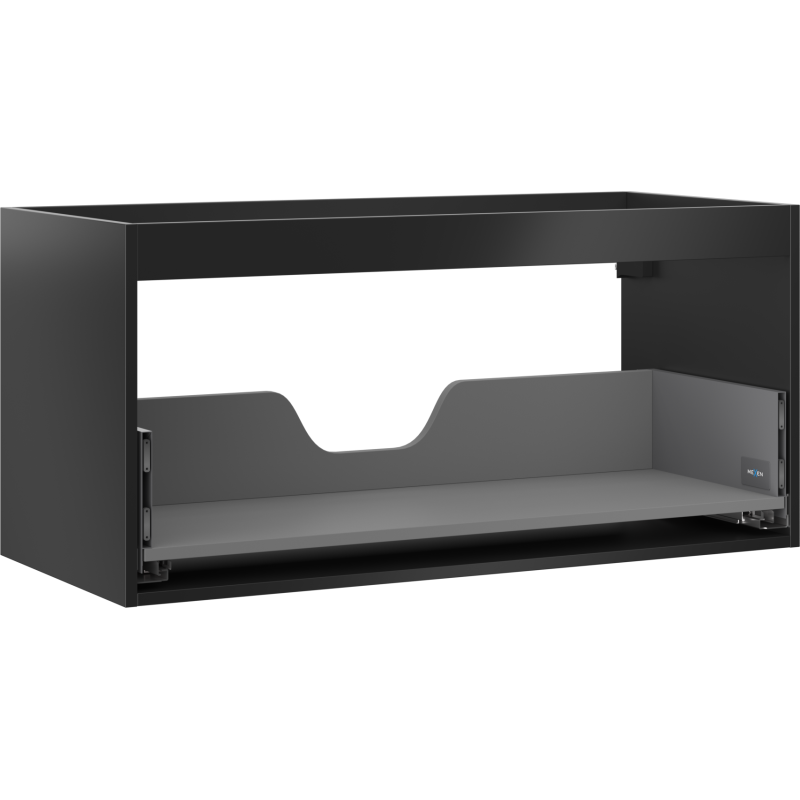 Mexen Box-A korpus szafki podumywalkowej 100 cm, 1 szuflada, czarny mat - 91AX0-1000-470-1-71