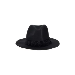 Damski Kapelusz GUESS FEDORA HAT AW9936WOL01-BLA – Czarny - Czapki damskie - miniaturka - grafika 1
