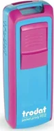 Pieczątki - Trodat PIECZĄTKA TRODAT 9512 POCKED PRINTY RÓŻOWO TURKUSOWA - PODUSZKA CZARNA 47X18MM - miniaturka - grafika 1