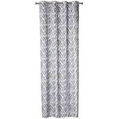 Zasłony - Zasłona z kółkami WILD 140 x 260 cm biało-czarny - miniaturka - grafika 1