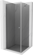 Kabiny prysznicowe - Mexen Pretoria kabina prysznicowa uchylna 70x70 cm, grafit, chrom - 852-070-070-01-40 - miniaturka - grafika 1