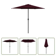 Parasole ogrodowe - The Living Store Parasol ogrodowy na aluminiowym słupku - 270x246 cm - bordowy - Parasol Ogrodowy - miniaturka - grafika 1