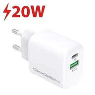Ładowarki do telefonów - goGEN Ładowarka sieciowa ACHPDQ 220 1x USB-C 20W 1x USB-A 18W) ACHPDQ220W) - miniaturka - grafika 1