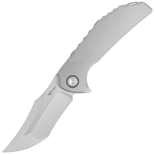 Nóż składany Reate Tiger Diamond Texture Titanium, Belt Satin M390 by Alvin Lee (TG TDP.SAT) - Noże - miniaturka - grafika 1