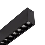 Oprawy, klosze i abażury - Lampa Liniowa LED Czarna Natynkowa 400mm 24W 4000K CRI90 UGR16 Radikal Biuro 1920 lm - miniaturka - grafika 1