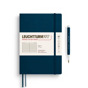 Notatnik Leuchtturm1917 Medium A5, miękka oprawa, linie, Deep Sea - Notesy i bloczki - miniaturka - grafika 1